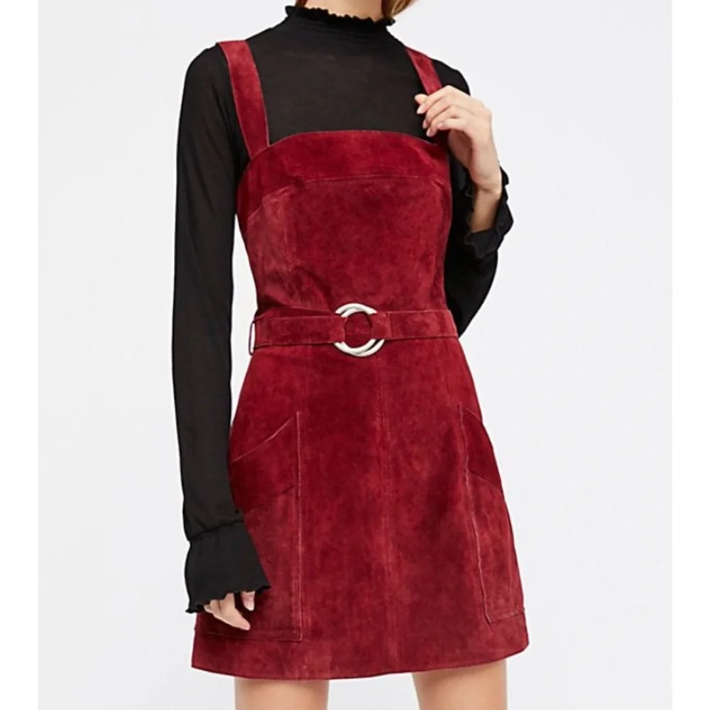 Free People Ring Around You Mini Dress in Red - Picture 4 of 5